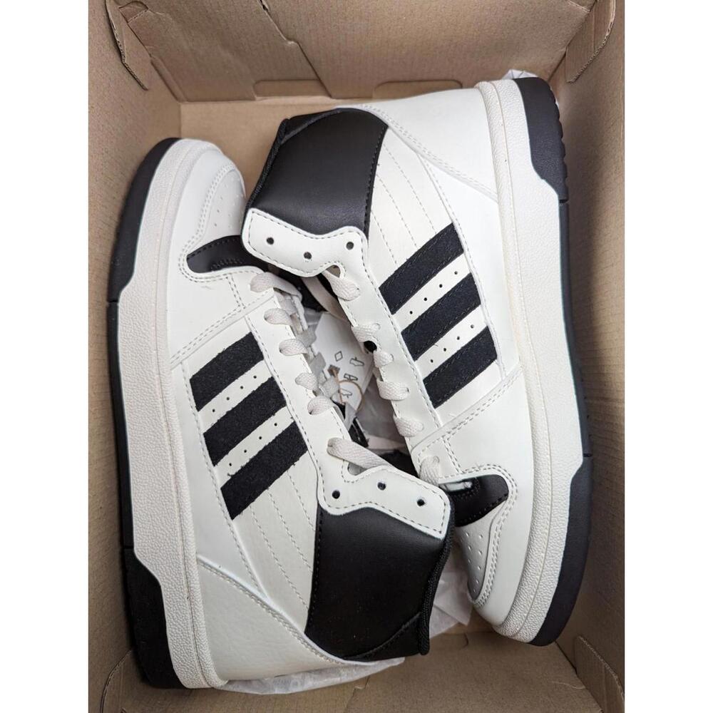 Womens Size 8 / Kids 7Y Adidas Break Start Mid White Black New IH7880 Shoes New - Picture 4 of 5